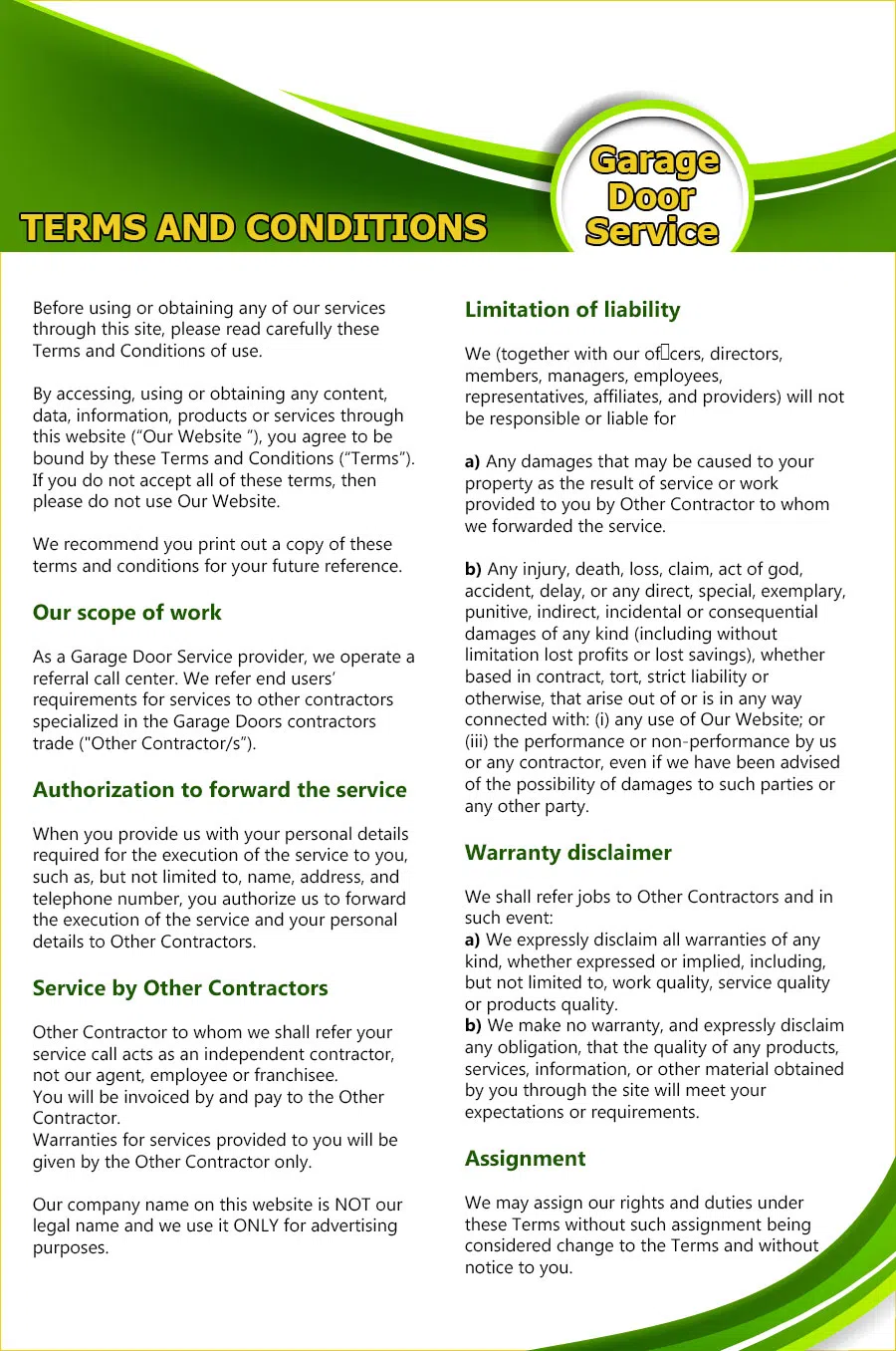 Master Garage Door Service Cedarburg, WI 262-236-5733